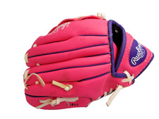 Rawlings Players Series Youth 9" T-Ball Pink/Purple Glove RHT PL90PPW Basketweb