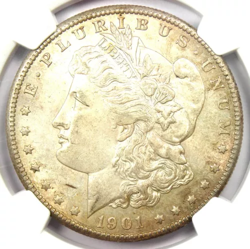 1901-S Morgan Silver Dollar $1 Coin - Rare Date - Certified NGC AU58 - Rare!