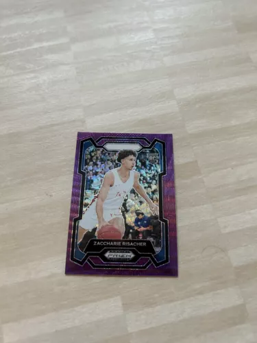 2024 Panini Prizm Draft Picks - Zaccharie Risacher #69 Purple Wave Prizm (RC)