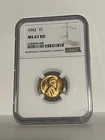 1942 (P) Lincoln Wheat Cent NGC MS67RD MS67 RED