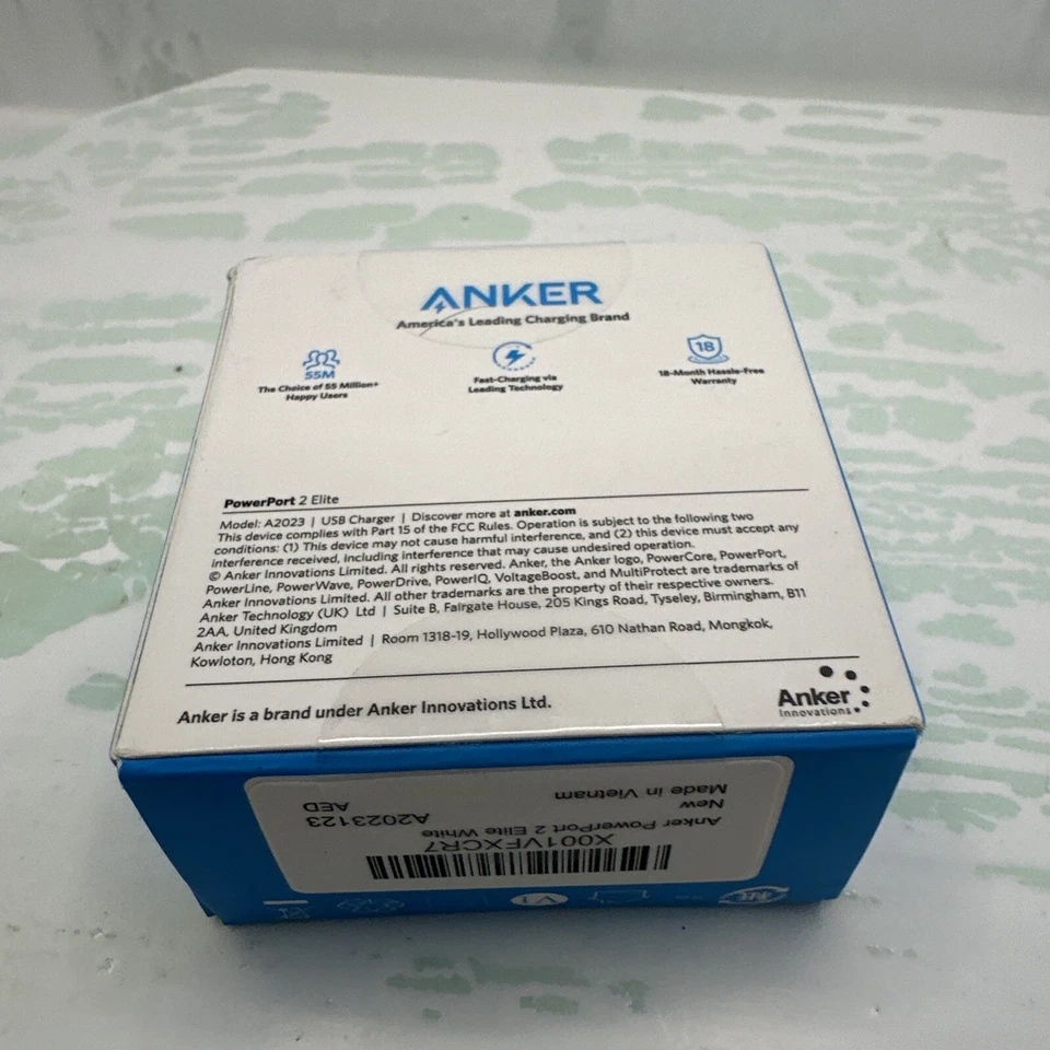 USB Charger, Anker Elite Dual Port 24W Wall PowerPort 2 with White - Image 3 of 4