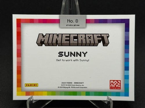 2024 Panini Minecraft Color Blast Prizm Sunny Card #8 SSP Case Hit Short Print - Picture 2 of 2