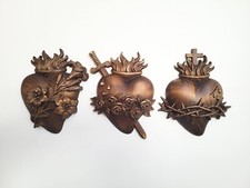 Sacred Hearts of the Holy Family wooden wall art