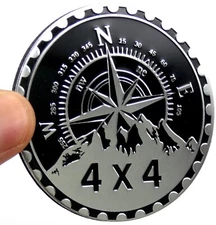 1pc Compass Rated Sticker Decal Emblem 4x4 Badge Auto Fender 6cm 2.36"