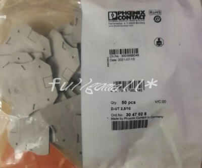 50PCS New PHOENIX CONTACT Terminal D-UT 2.5/10(D-UT 2,5/10) 3047028