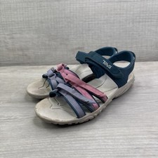 Teva Big Kids' Tirra Sandal Blue Coral Multi - 1019395C Blue Coral Multi