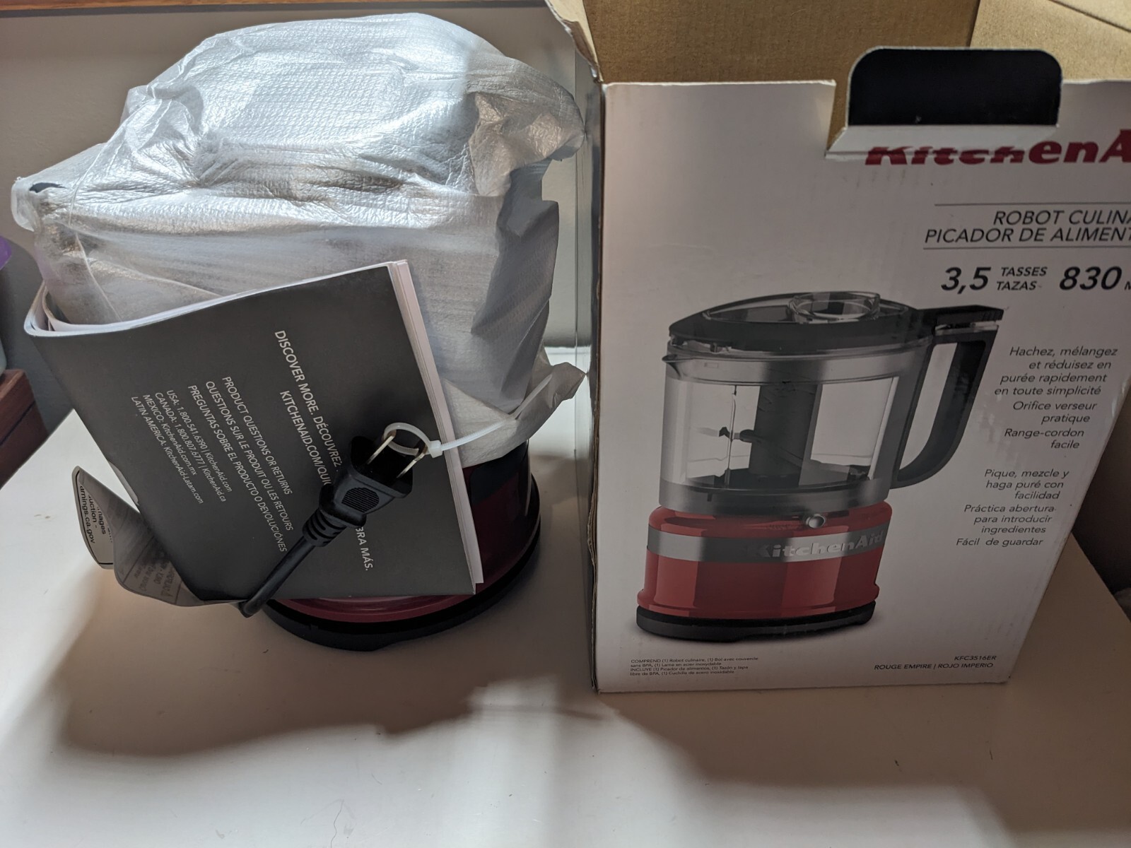 NIB KitchenAid KFC3516ER 3.5 Cup Mini Food Processor, Empire Red eBay