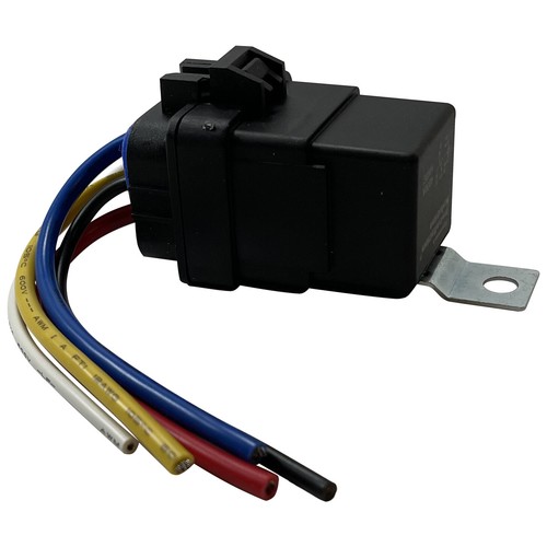 Waterproof 5 Pin 12V 40 Amp Relay & Socket W/ 5" 12 Gauge Wire Pigtail