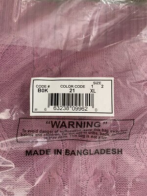 『ユウ』 NEW Salon Studio Sweater Women's Size XL Cotton Knit Long Sleeve