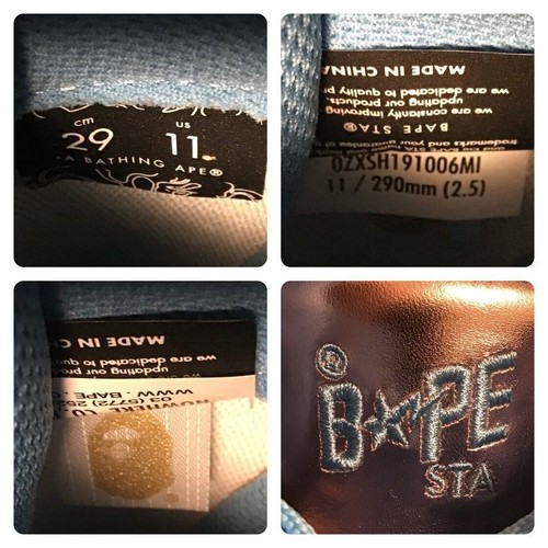 2021 BAPE ROAD STA sneakers pink a bathing ape BAPE STA US 11 - Picture 9 of 10
