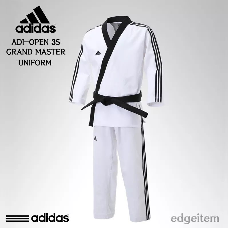 Adidas ADI-OPEN 3S GRAND MASTER (3-Stripe) TKD Open Dobok | eBay