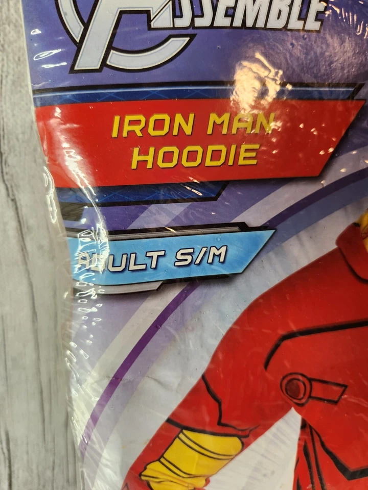Nuevo Marvel Iron Man Sudadera con Capucha Adulto S/M Disfraz de Halloween Vengadores Sudadera Cálida Foto 2 de 3