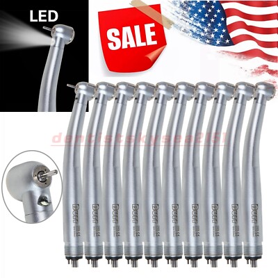 1-10Pcs Dental Fiber Optic LED E-generator Handpiece 4HOLE / Cartridge Rotor UDM