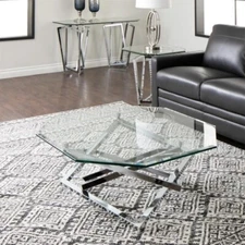 Tempered Octagon Glass table top - 1/2" Thick - Bevel Polish Edge, America Glass