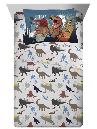 Jurassic World "Dinosaur Prowl" Kids Reversible Bed Set-AB07V33WD782 - Picture 7 of 13