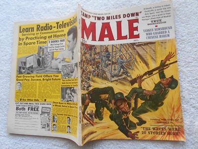 MALE MAGAZINE-OCTOBER,1959--CAMP''TWO MILES DOWN''