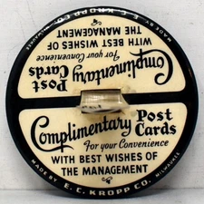1920s Postcards Restaurant Menu Holder Stand E.C. Kropp Co Milwaukee Wisconsin