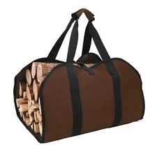 Firewood Carrier Bag Durable Fireplace Logs Holder Portable Wood Bag w/ Handle