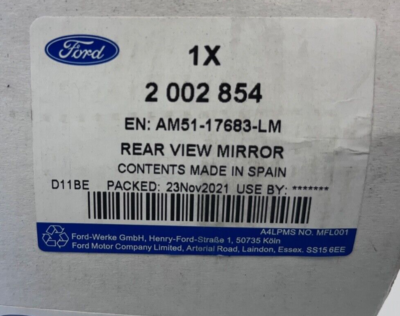 Genuine Ford C-max N/s Front Outer Wing Mirror 2002854 for sale 