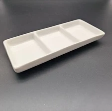 Appetizer Serving Tray Pure White Divided Sauce Dishes for Snack Spice Dish