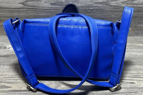 Bolso Mochila Arbonne Azul Zafiro PVC Cuero Falso Ajustable Doble Correas - Imagen 8 de 17