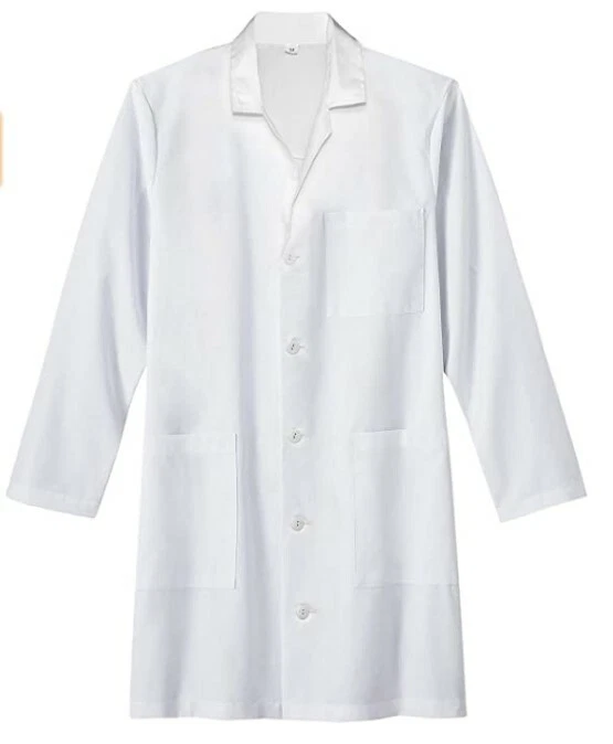 Talvania White Cotton Blend 5 Button 3 Pocket Lab Coat Women s