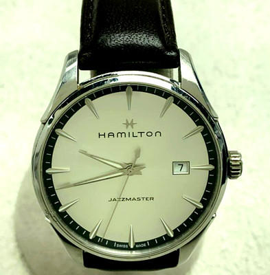 Hamilton Jazzmaster Watch Quartz 43mm Men's Silver Dial Swiss Made Round H324510