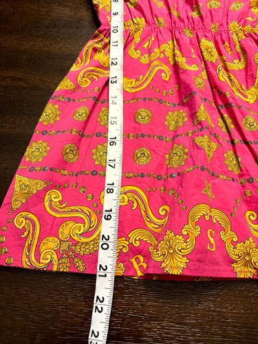 Versace Kleinkind Mädchen rosa Barock Druck Flügelärmel Minikleid Gr. 4T/4A - Bild 15 von 16