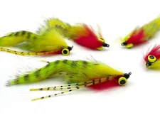 Fluorecent Easter Dumbell Zonker - 6 pack of BARBLESS Streamer Fly Fishing Flies