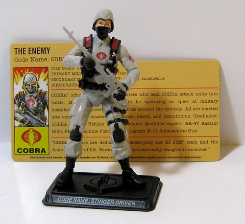 GI Joe COBRA 25th Anniversary STINGER DRIVER 3.75" Action Figure Hasbro 2007