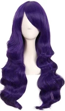 Long Curly Full Hair Synthetic Wig (Dark Purple)