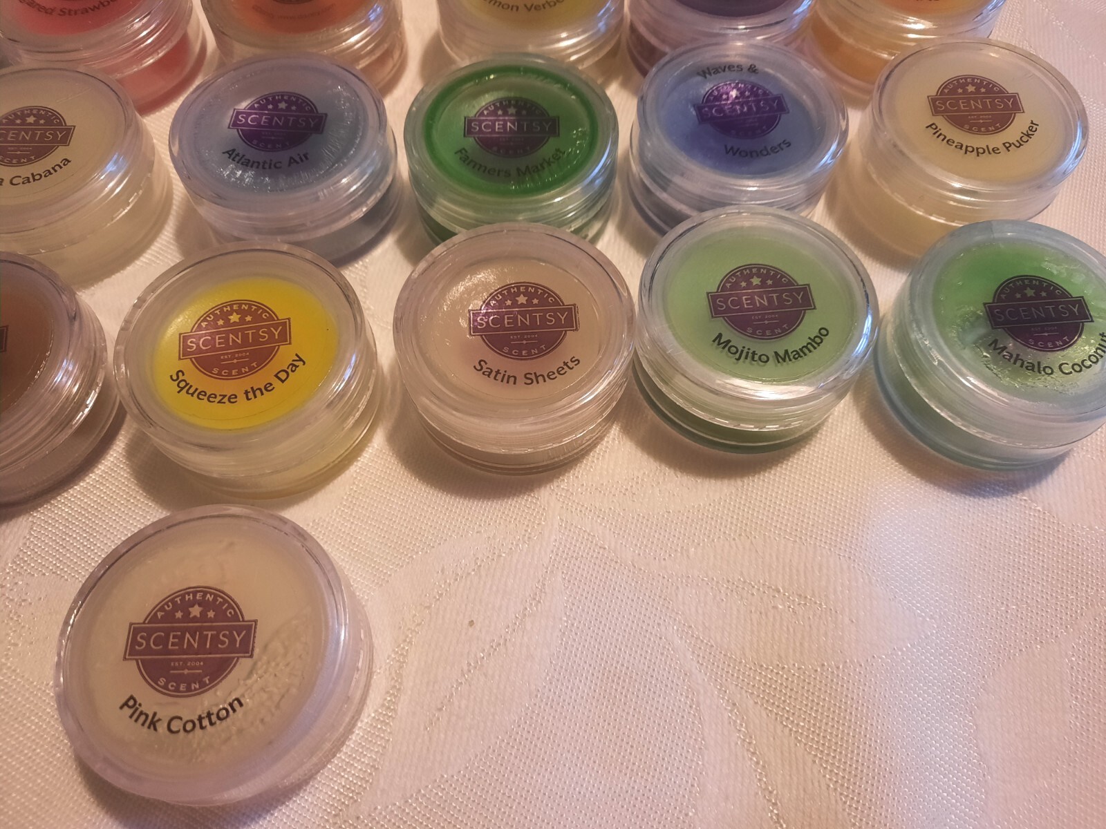 Scentsy mini party testers lot of 43 wax melts home fragrance candles