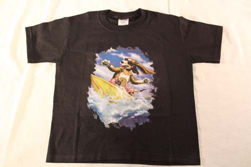 dog surfer puppy ocean funny novelty graphic t-shirt tee board boy girl youth - Picture 7 of 23