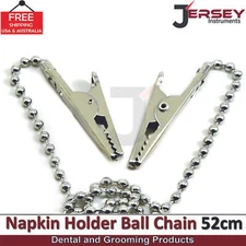 BEADEN® Dental Bib Clips Napkin Holder Chain with Metal Ball Dental Orthodontics