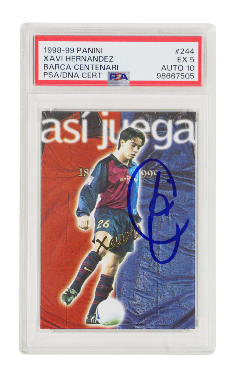1998 Panini Xavi RC ルーキーカード バルセロナ PSA Xavi 1998-99 Panini Barca Centenari #244 Rookie Card – PSA 5