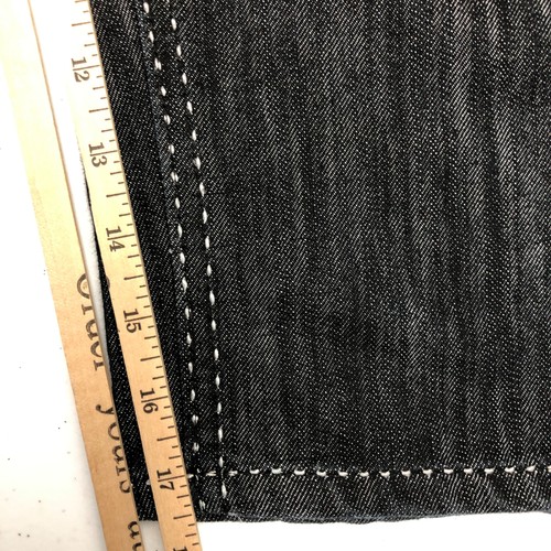 Pantaloncini Coogi uomo 38 neri larghi jeans denim ricamati hip hop Y2K streetwear - Foto 16 di 18