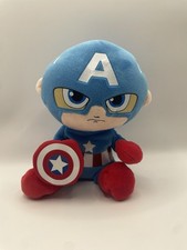 TY Beanie Baby 6" CAPTAIN AMERICA AVENGERS Plush Doll Disney MARVEL