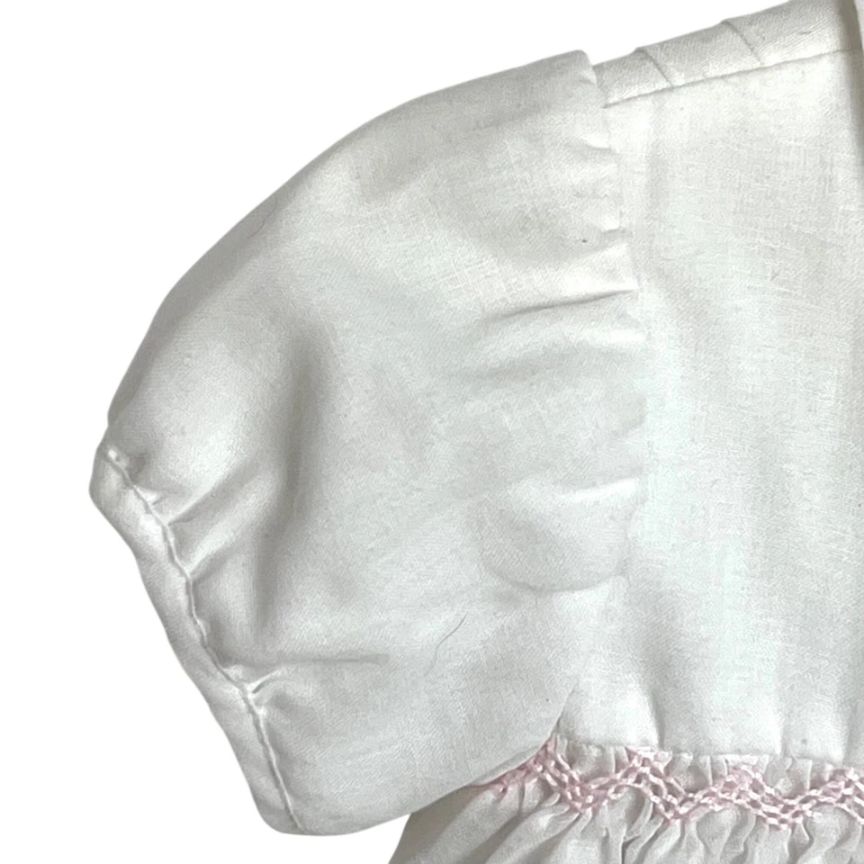 Vestido Sarah Louise England Niñas Blanco Bordado Calado a Mano 12 M Reliquia Foto 4 de 4