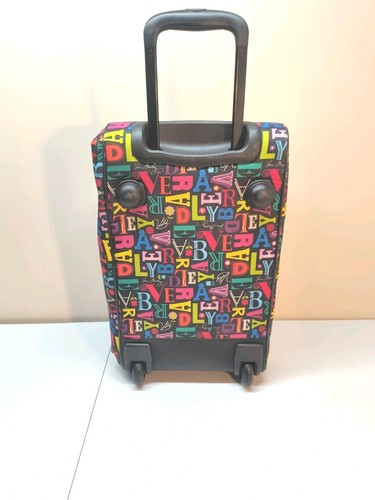 Vera Bradley “A To Vera” Frills Rolling Wheeled Duffel Bag Carry On Luggage NICE - Picture 1 of 21