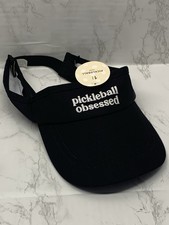 Pickleball Visor, Pickleball Obsessed, Color Black, Size-Adjustable Strap, New