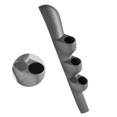 GlowShift Gray Triple Gauge 52mm Pillar Pod w Speaker Hole for 98-02 Dodge Ram