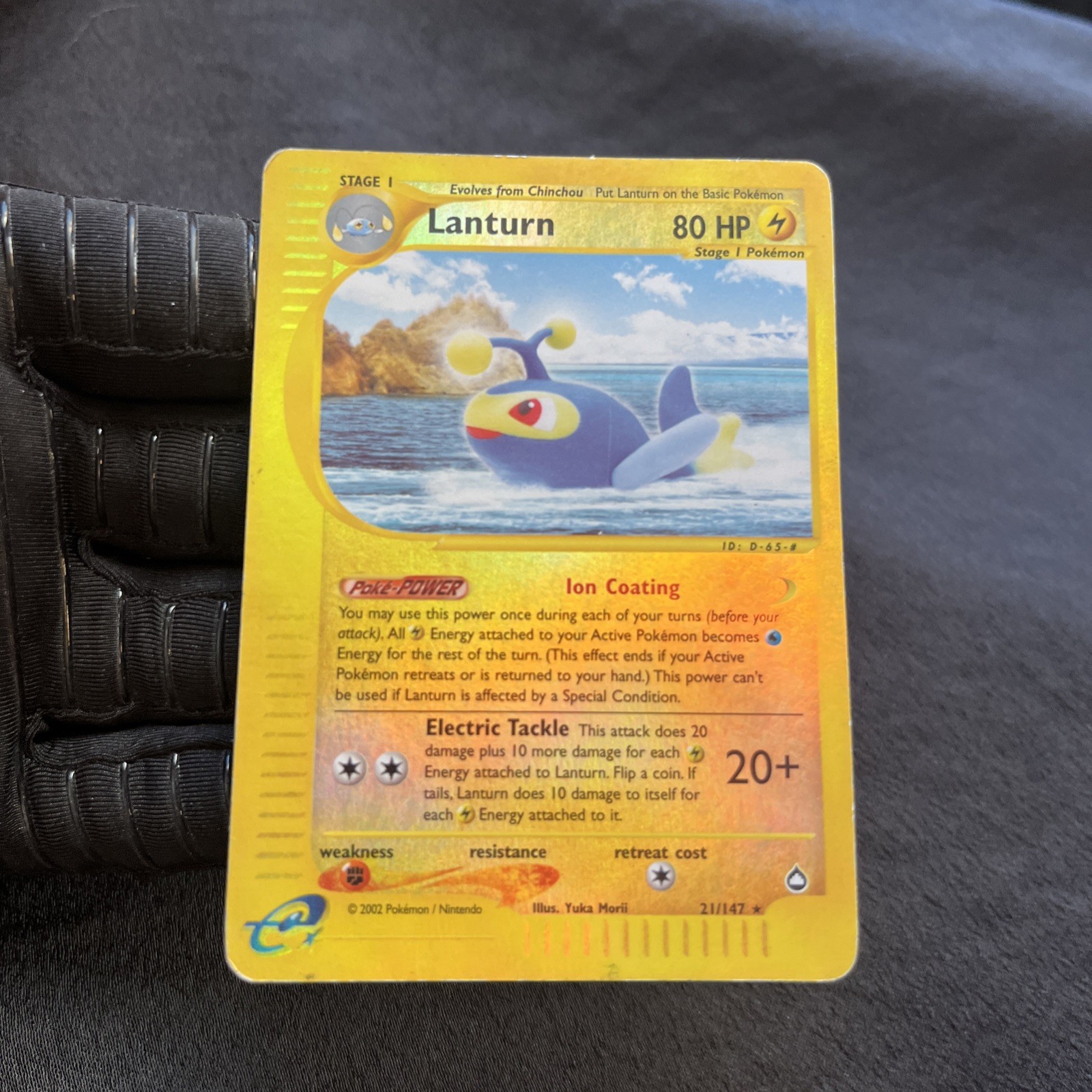 2003 Pokemon Aquapolis Lanturn Reverse Holo #21/147