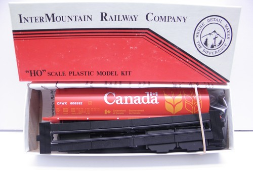 COCHE DE GRANO CILÍNDRICO INTER MOUNTAIN 4 BAHÍAS TOLVA CANADÁ #606592 - ESCALA HO - KIT | Zustand: New