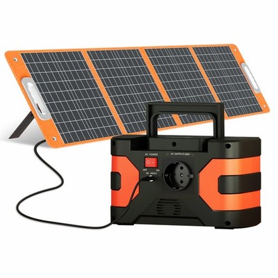FlashFish EA200 Solargenerator Power Station 166WH 200W Mit Solarpanel 100W 18V