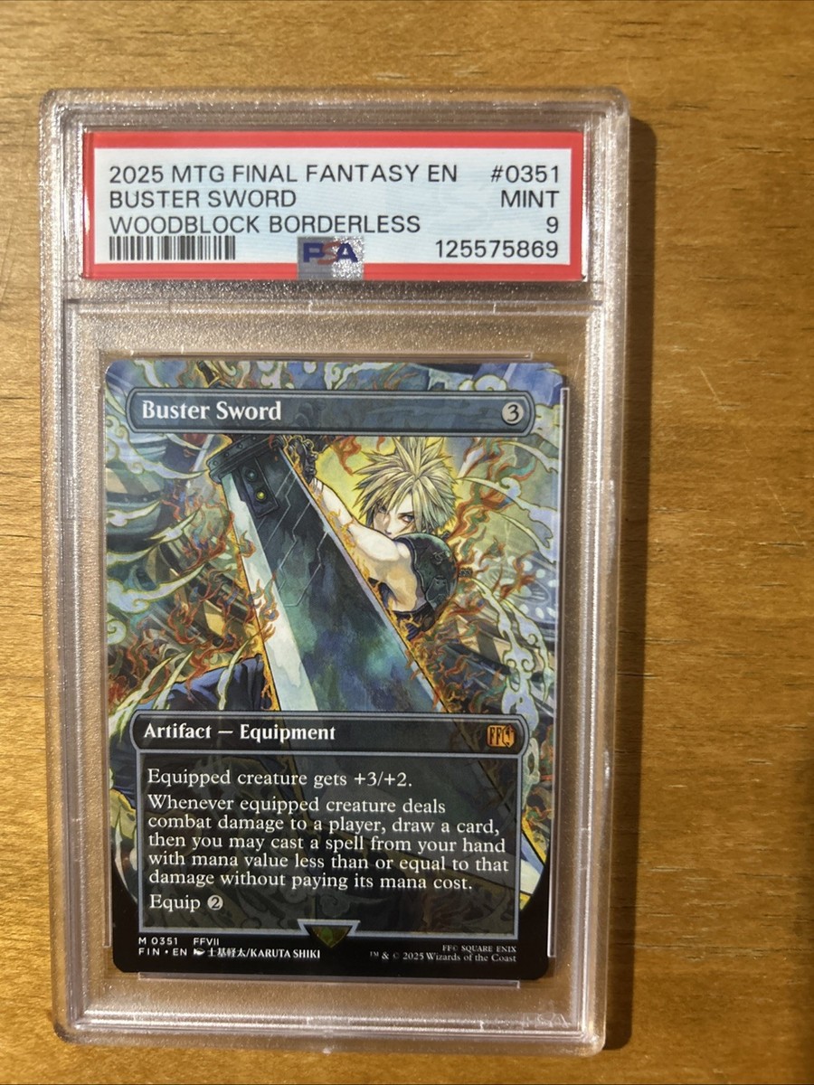 Buster Sword (Borderless) Final Fantasy Regular for sale