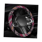 Boho Steering Wheel Cover - 15" Coarse Flax Cloth - Ethnic Style Anti-Slip J