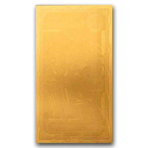 1 billet feuille d'or Washington DC Goldback 250e anniversaire des États-Unis 24k LIMITÉ - Photo 4/5