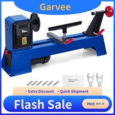 Infinitely Variable Speed Benchtop Wood Lathe Machine 1040 to 2980 RPM 0.5 HP 14