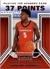 2020-21 Contenders Draft Picks Playing the Numbers Game 2 Anthony Edwards BSK