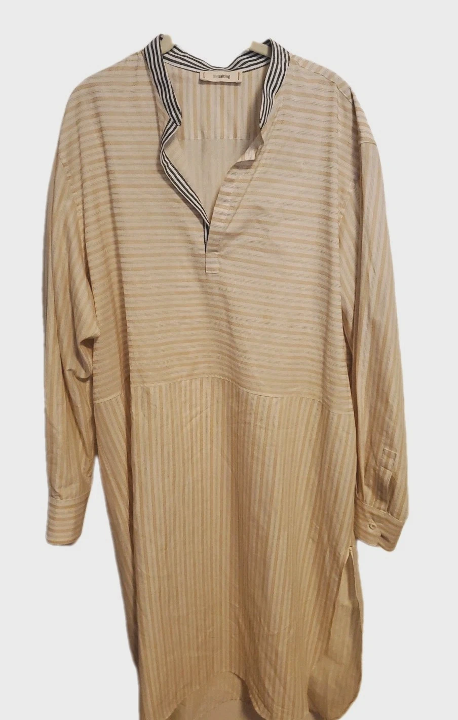 THE SALTING Cotton Caftan Large Tan/Beige Stripe Trim Midi Unisex Retail$415
Opens in a new window o